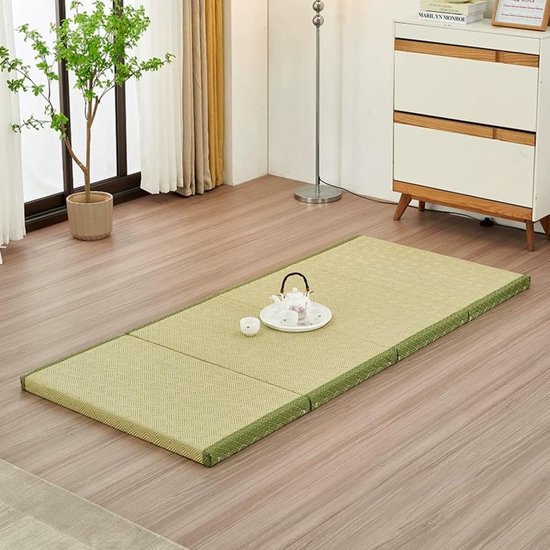 Japanse Vloermat Met Verse Geur, 4 Vouwen, Zomer Slaapmat Voor Vloeren, Meditatiemat, Yoga -matras(Size:75X200X3.5cm) — afbeelding 3