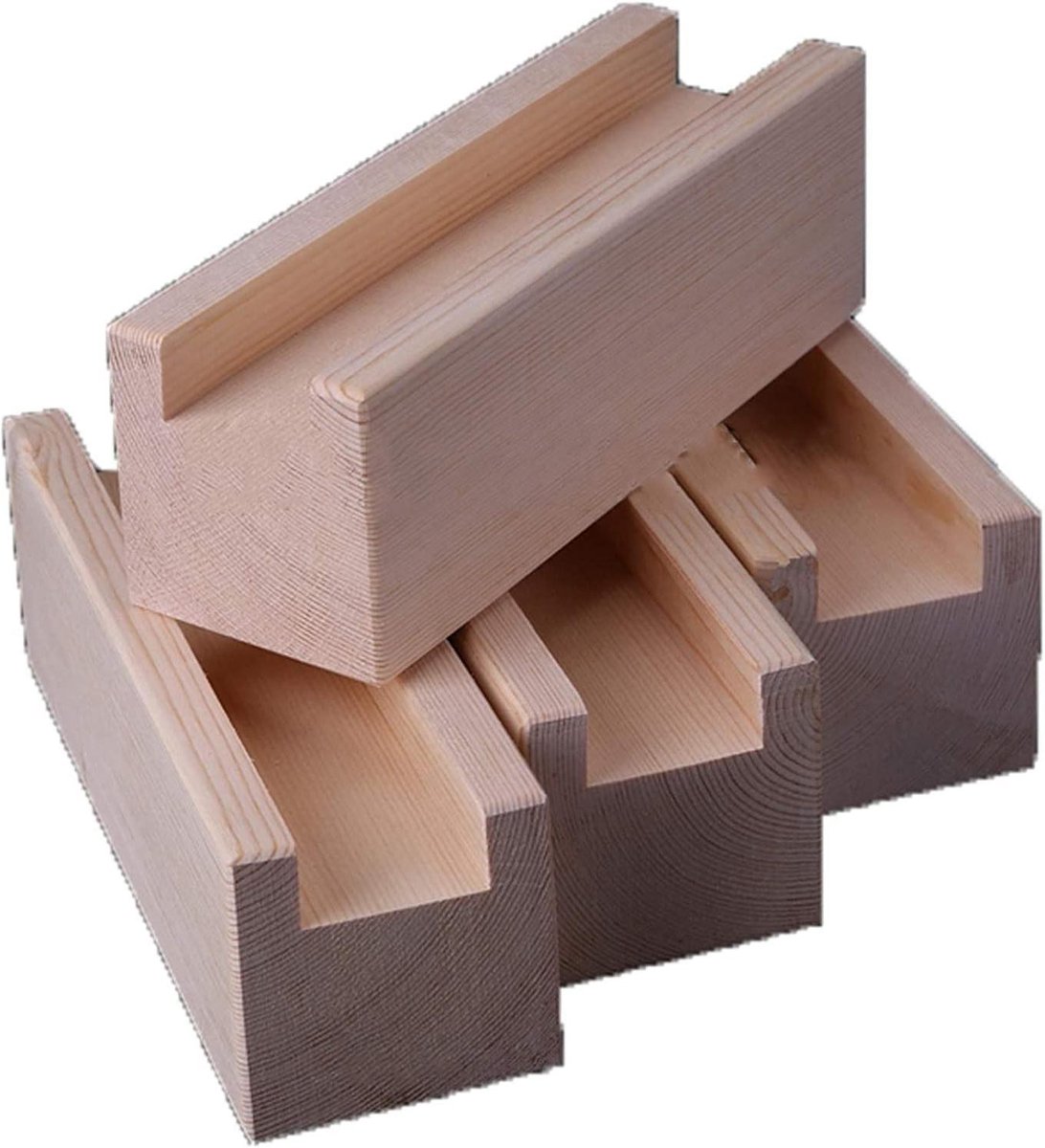 Houten Meubelverhogers - Bed Lift - Extra Opbergruimte - Massief Grenenhout - Set van 4 - Houtkleur
