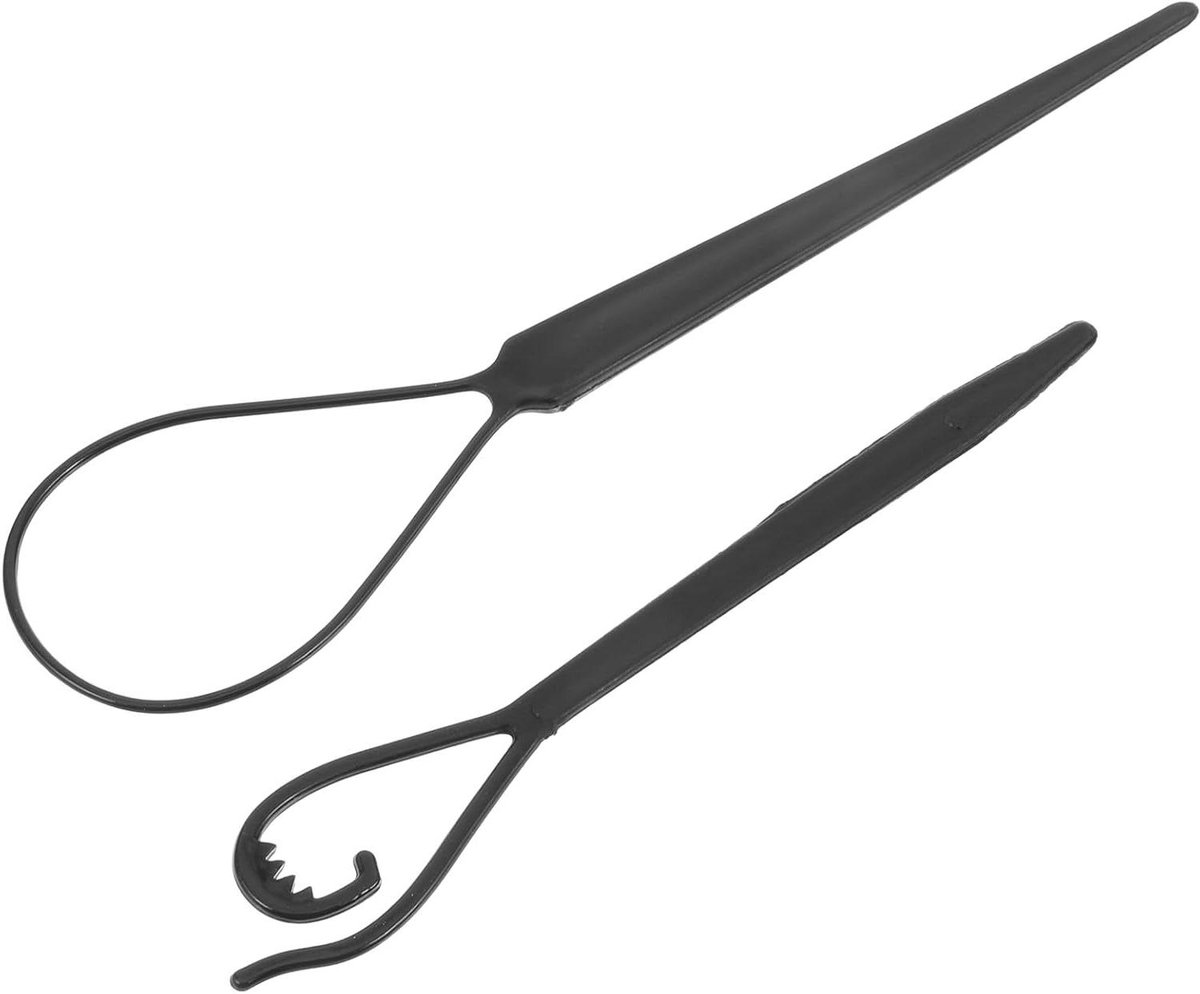 Haarvlechtgereedschap Set - Haarstyling Tools - Diverse Kapsels Maken - Duurzaam Acryl Materiaal - 2 Stuks - Zwart