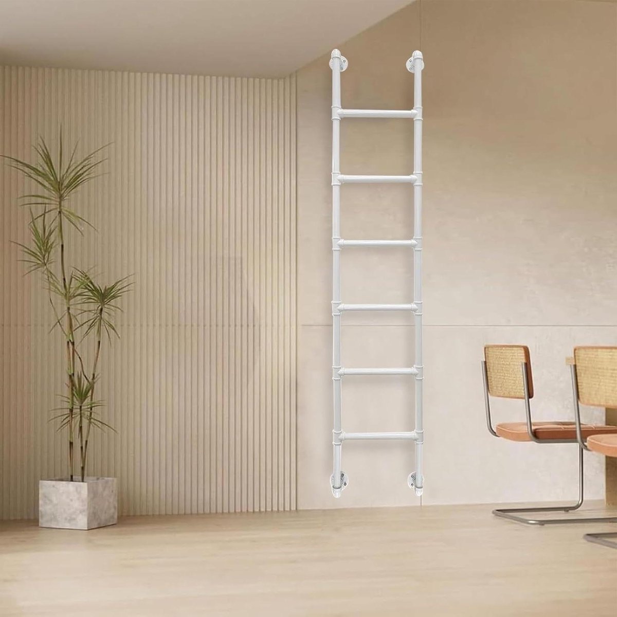 Smeedijzeren ladder - Nooduitgang trap - Veilig toegang - Robuust ijzer - 150 kg draaglast - Zwart