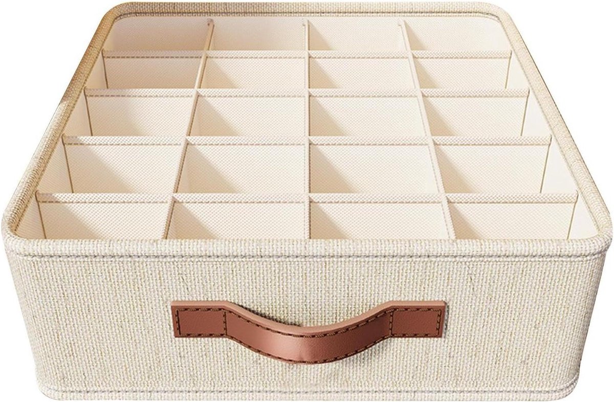 Lade organizer - Opbergdozen - Kleding sorteren - 20 vakken - 32x12x3 cm - Grijs