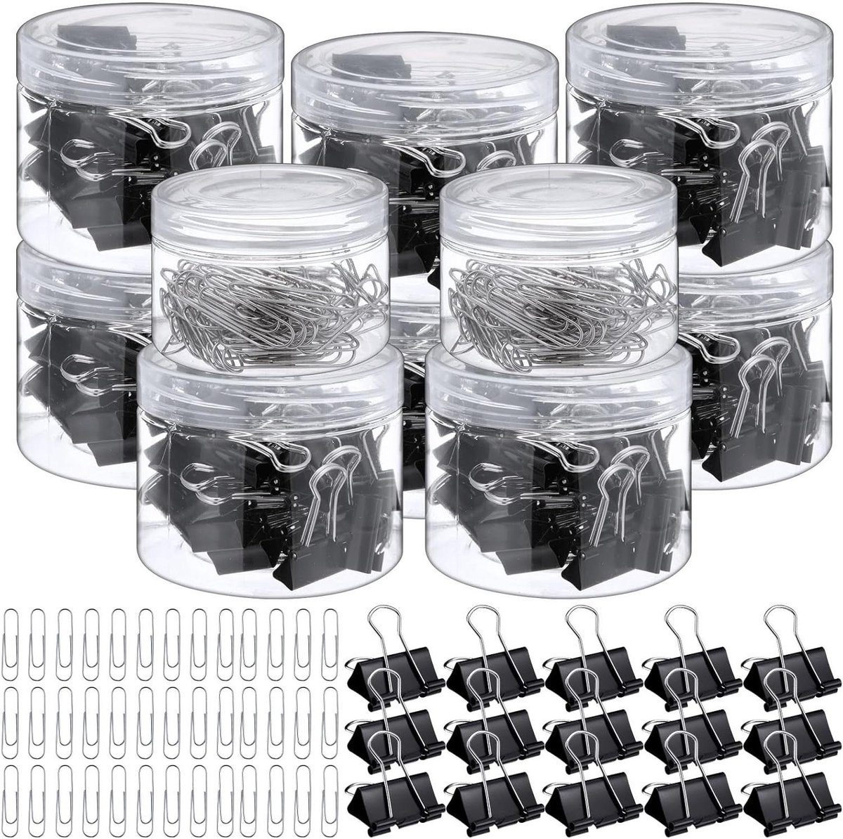 Paperclips en Ringbandclips - Bindmiddelen Clips - Documenten Organiseren - Set van 1400 stuks - 19 mm en 33 mm