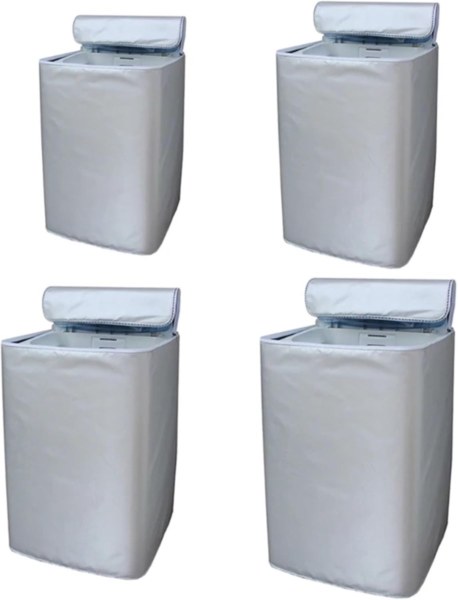 Wasmachinehoes - Drogerhoes - Buiten Beschermen - Waterdicht Polyester - 65x65x103cm - Zilver