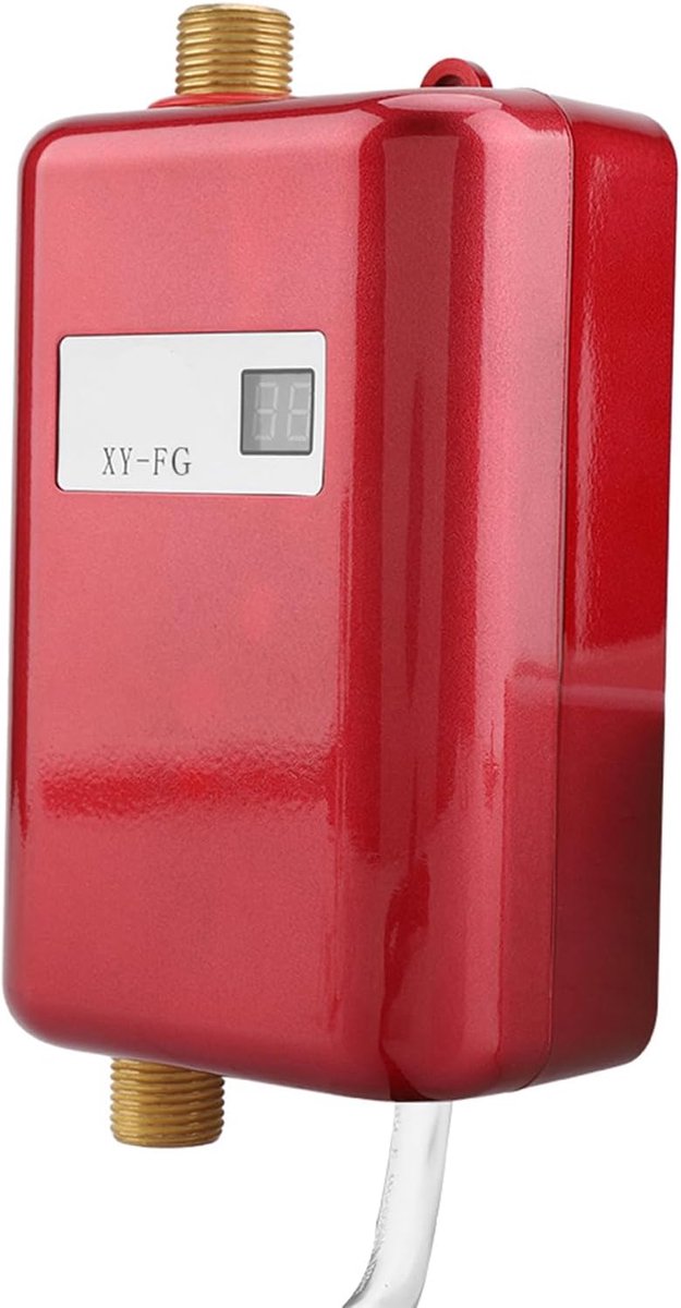 Elektrische Waterverwarmer - Mini Boiler - Direct Warm Water - Digitaal LCD Display - 3800W Vermogen - Rood