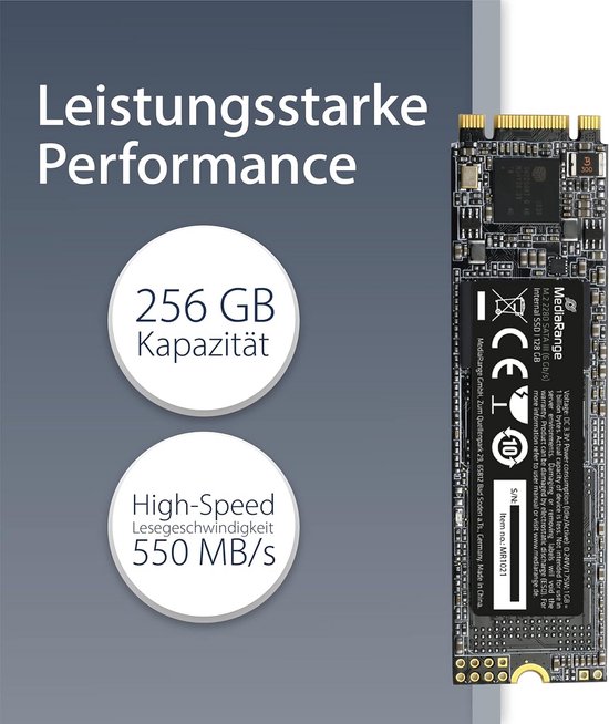 Interne M.2 2280 SSD 256 GB SATA voor computer en notebook — afbeelding 5