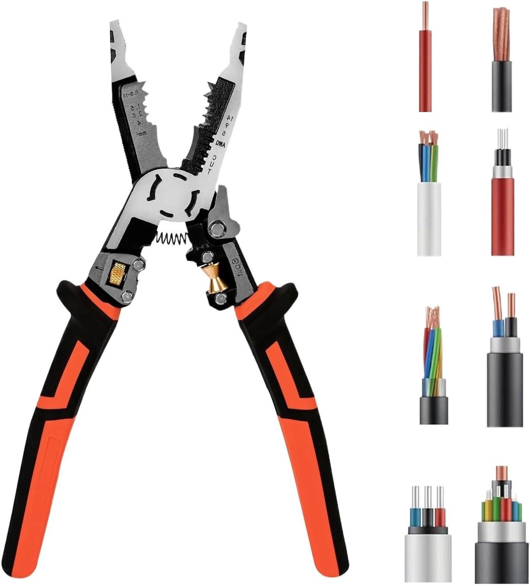Kabelstripper Tang - Draadstripper - Klussen Repareren - 6-in-1 Functionaliteit - 235 cm - Grijs