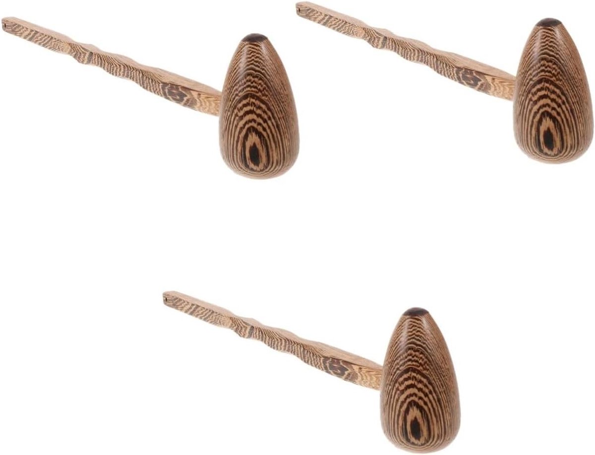 Massage Sticks - Houten Massagetool - Spiertherapie Stimulatie - Diepe Weefselbehandeling - 3 Stuks - Houtkleurig