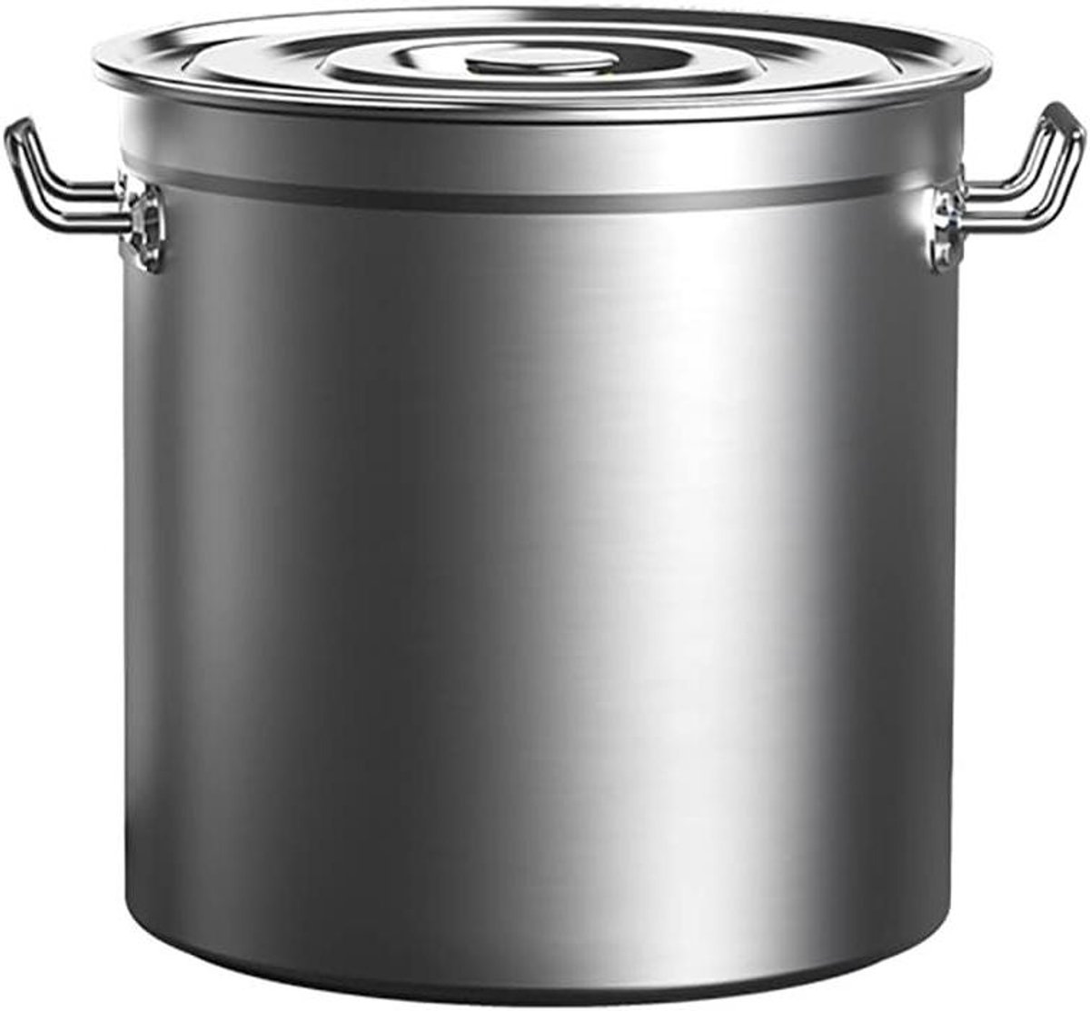 Roestvrijstalen Soeppan - Verdikte Ronde Emmer - Grote Maaltijden Bereiden - Drielaags Composiet Bodem - 10 Liter - Zilverkleurig