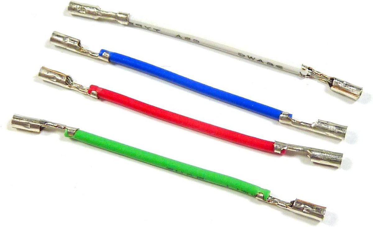 Draaitafel Draadset - Phonograaf Kabel - Muziek Afspelen - Kleurgecodeerd - 4 Stuks - Groen