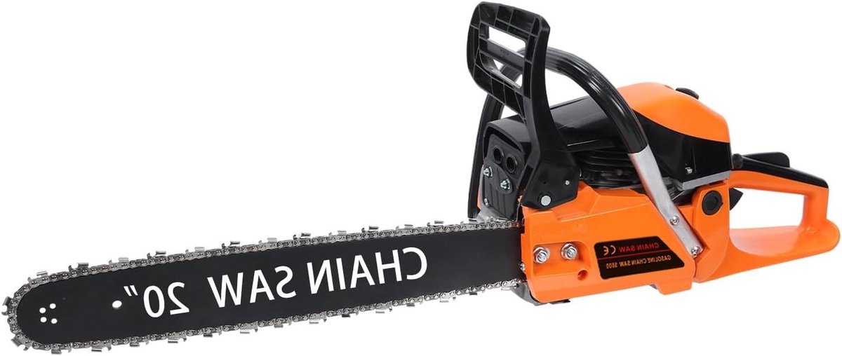 Handgedragen Kettingzaag - Benzine Zaag - Hout Zagen - Ergonomisch Ontwerp - 20 Inch - Rood