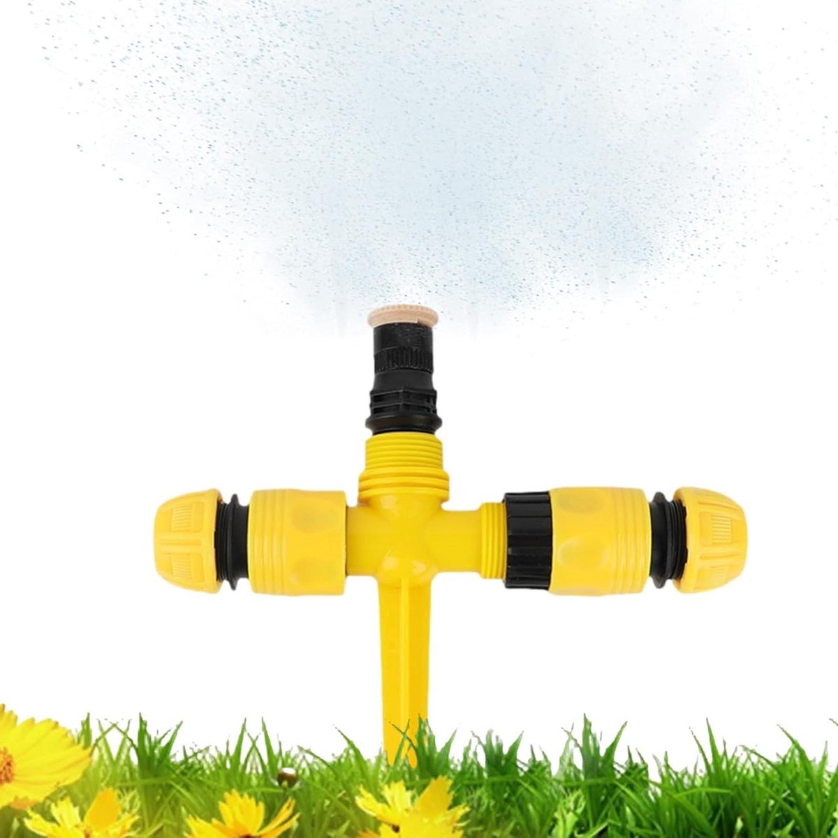 Gazonsproeier - Tuinsproeier - Automatisch water geven - 360 graden rotatie - Tot 10 meter - Geel