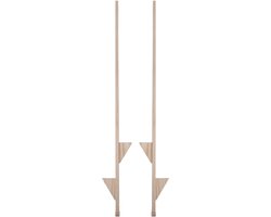 Houten stelten170 cm beukenhout - blank. Maximum gewicht 60 kg