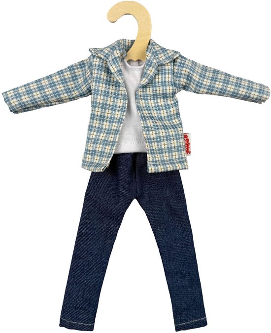 Geruit Overhemd met Jeans voor Modepoppen - 29cm — afbeelding 2