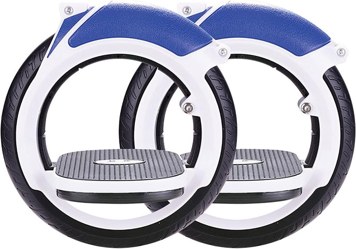 Zelfrijdend skateboard Waveboard Freestyle trucs Dubbele wielen 25.5 cm Blauw