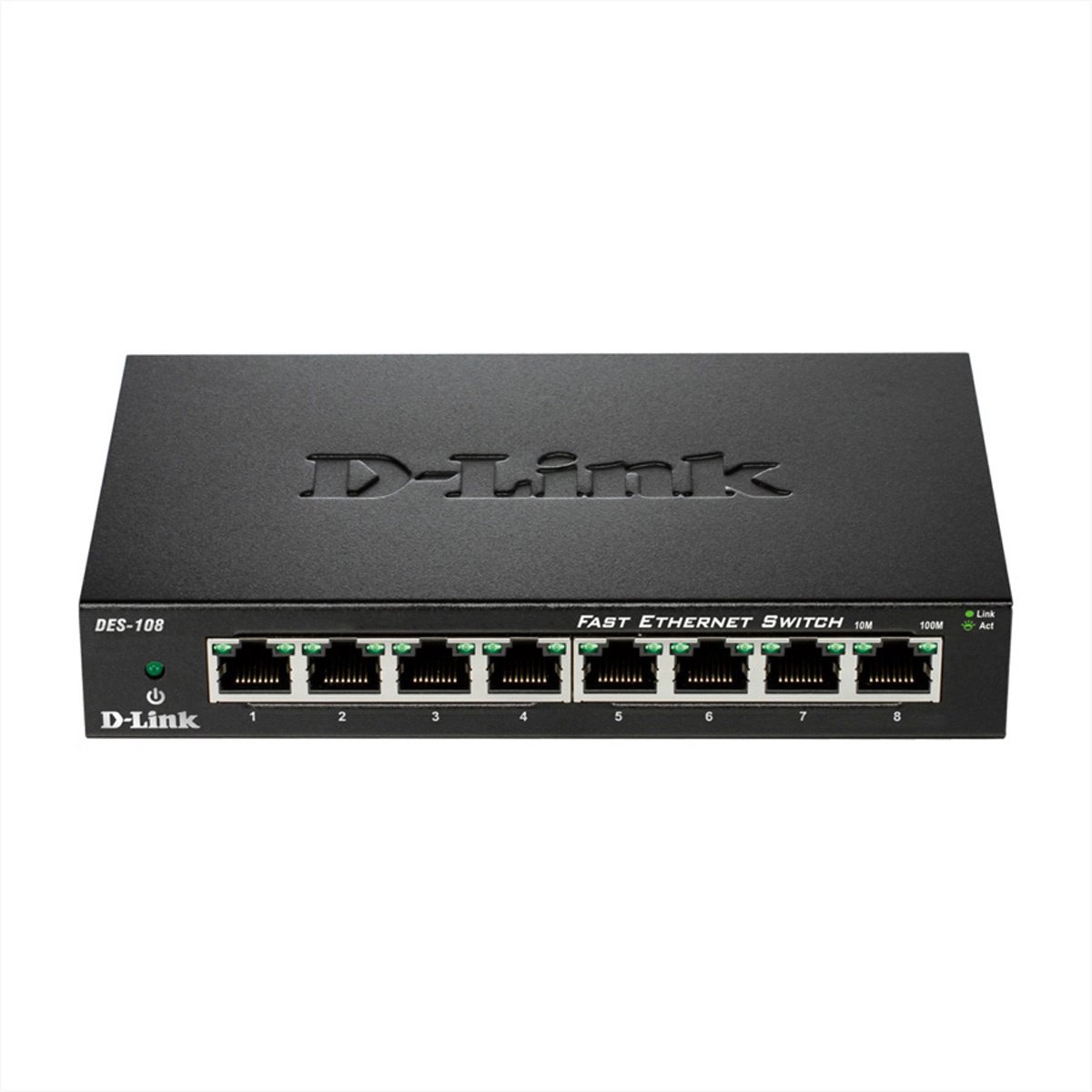 D-Link DES-108 - Netwerkswitch - 8 Poorten - Unmanaged