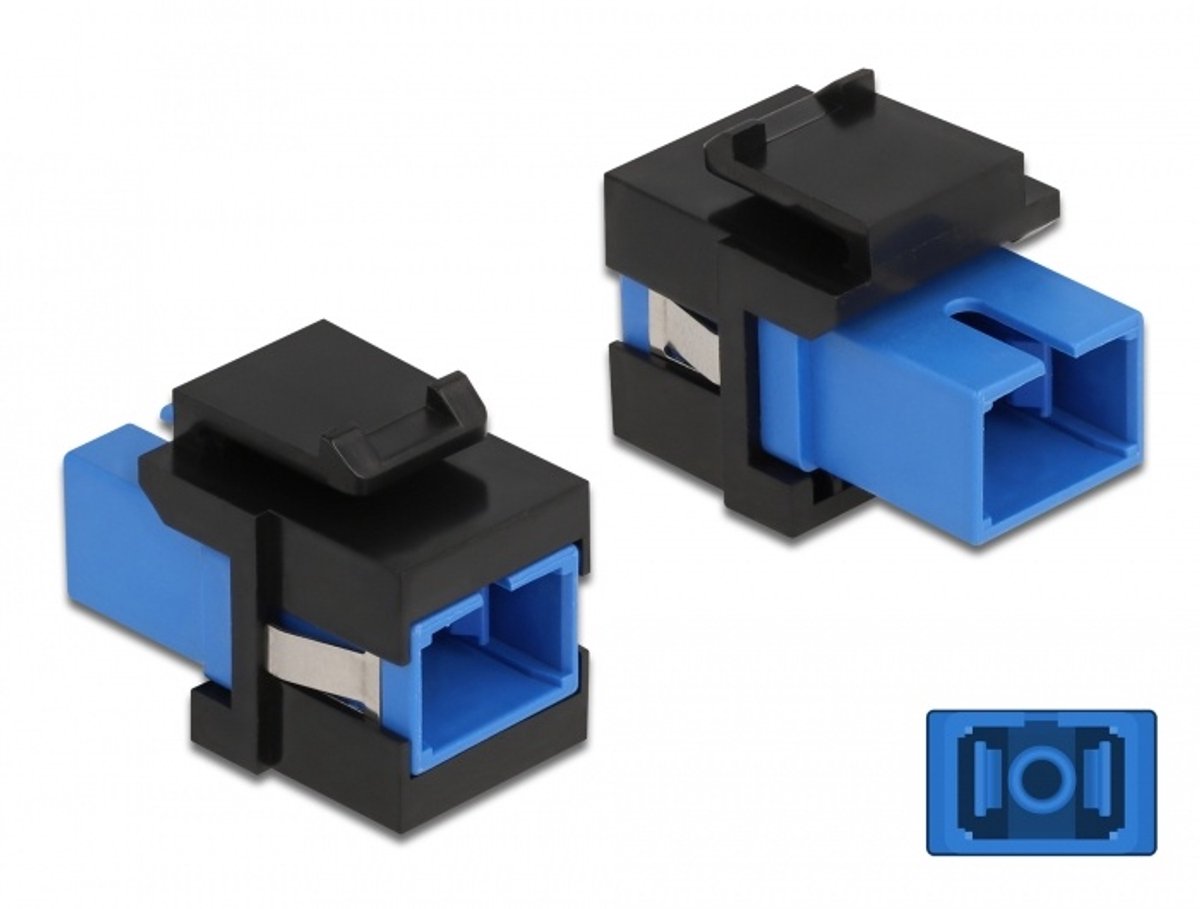 Keystone Module SC Simplex Vrouw naar Sc simplex vrouwelijk blauw / zwart