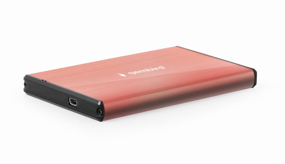 Gembird EE2-U3S-3-P behuizing voor opslagstations HDD-behuizing Roze 2.5