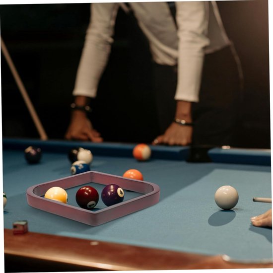 Biljartbalrek Hout - Pool Rek - Biljart Spel - Ruitvormig Ontwerp - 31x21x3 cm - Donkerrood — afbeelding 2