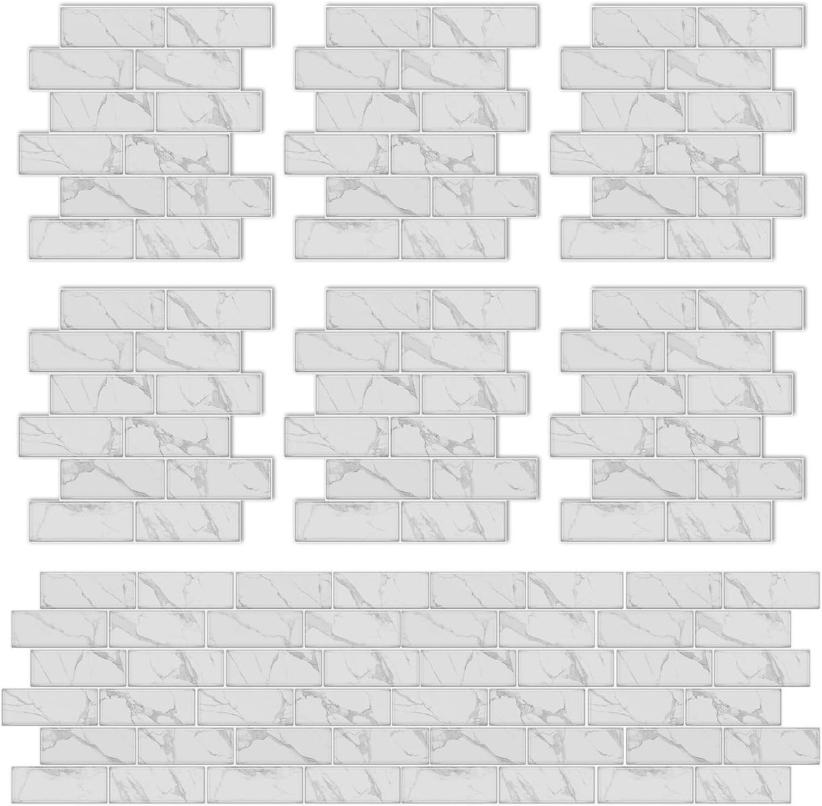 3D Tegelstickers - Zelfklevende Wandtegels - Keuken Badkamer Decoratie - Hitte Vochtbesten