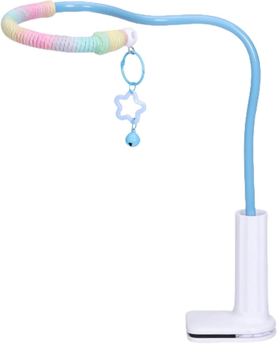 Papegaaien Zitstok - Vogel Standaard - Interactief Spelen - Antislip Touw - 81 cm - Blauw