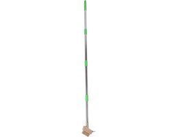 Voegenwieder met steel - Onkruidsteker terras - Onkruid verwijderen - Dubbele functie borstel schraper - 148 cm lengte - Grijs van Voegenwieder — afbeelding 5