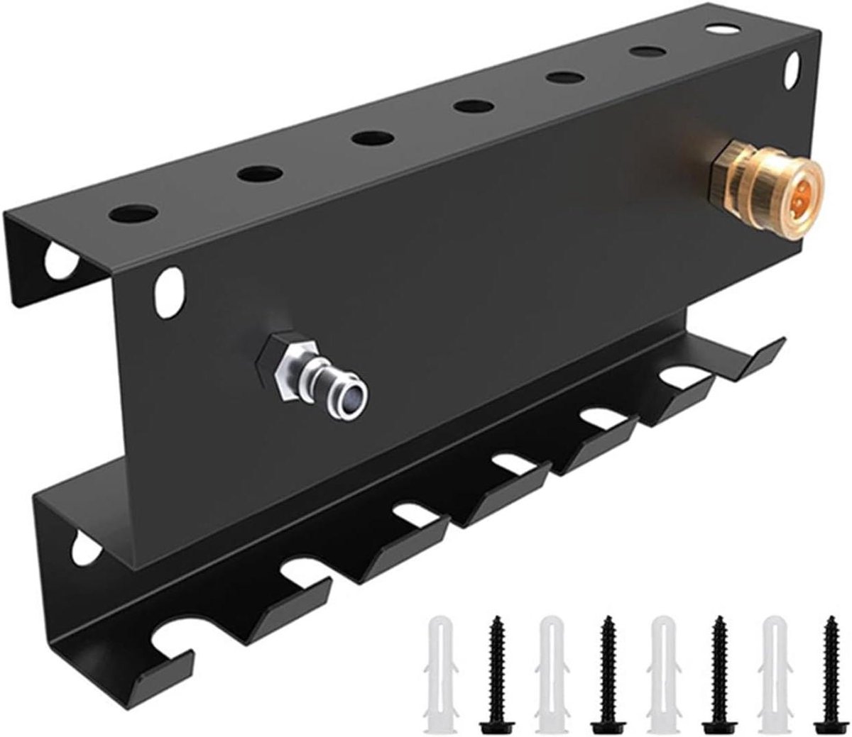 Hogedrukreiniger houder - Schuimkanon organizer - Opbergen gereedschap - Robuust metaal - 306 cm - Zwart