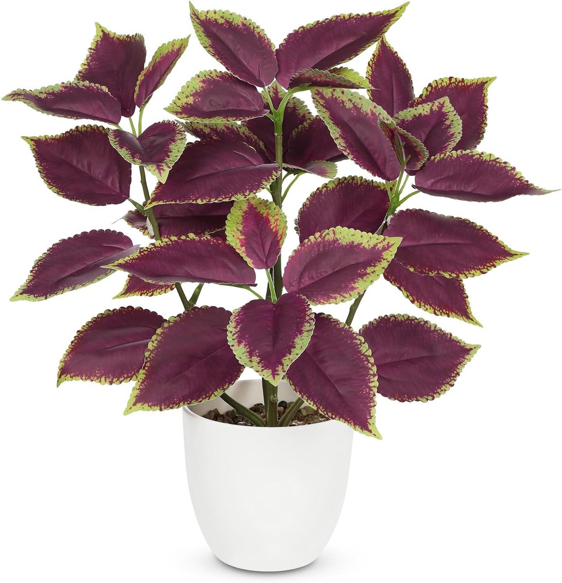 Kunstplant in pot - Nep kamerplant - Decoratie Huis - Realistisch blad - 36 cm - Roze paar