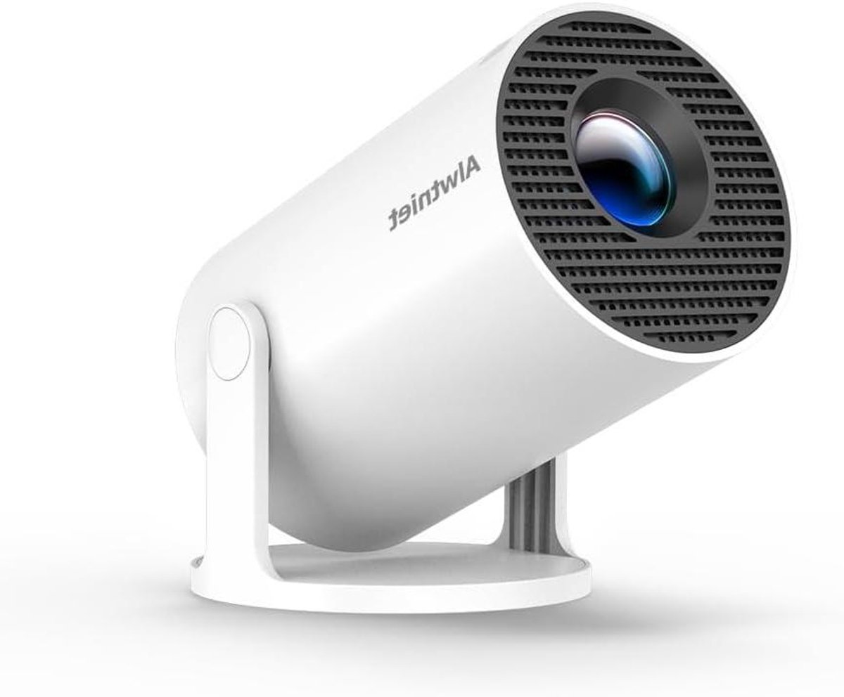 Draagbare Beamer - Mini Projector - Thuisbioscoop Creëren - Android 14 WiFi 6 - 200 Inch Scherm - Wit