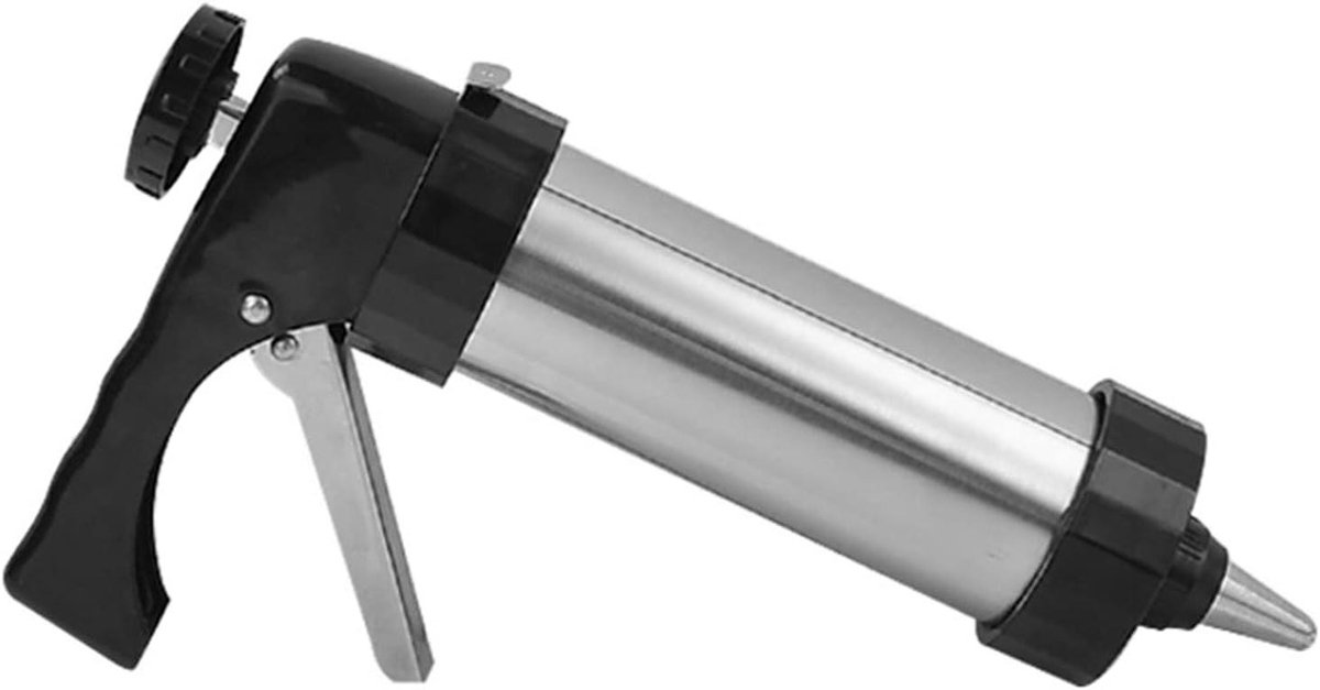 Koekjesmaker Set - Bakvorm machine - Zelf Koekjes Maken - Roestvrij Staal - 22 cm Pakket - Zwart