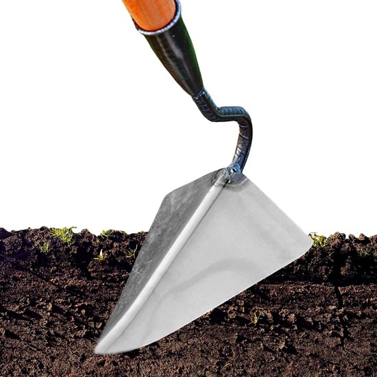 Handschoffel - Onkruidtrekker - Tuinonderhoud - Driehoekige vorm - 28 x 11 cm - Zilver — afbeelding 4