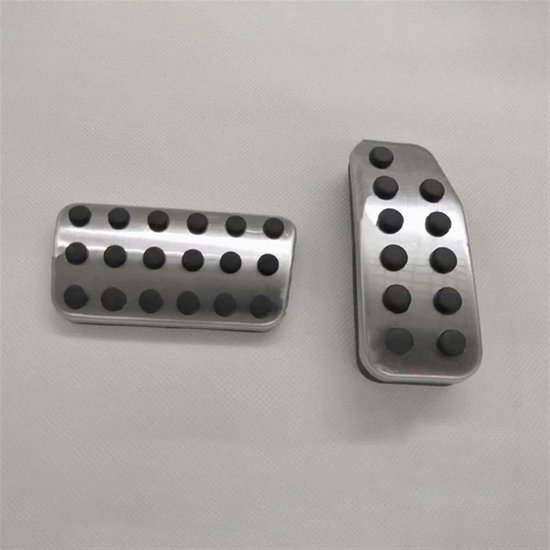 Pedaalhoezen Auto - Rem Gas - Veiliger Rijden - Antislip Rubber - 3 Stuks - Zilver — afbeelding 2
