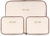 SUITSUIT Fab Seventies - Packing Cubes - Set van 3 - Reiskoffer 66 cm - Koffer organizer set - Bagage organizers - Wit