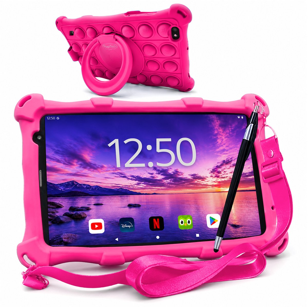 Bol.com AngelTech Kindertablet PRO MAX - Android 15 - 4+3GB RAM - 64+64 GB - Snelle 8 Inch Kindertablet - Vanaf 3 Jaar - Perfect... aanbieding
