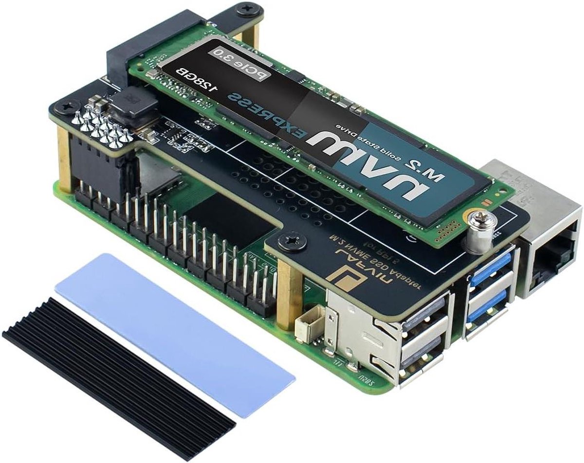 M.2 Adapter - NVMe SSD - Opslag Uitbreiden - PCIe Interface - 2280 Formaat - Groen
