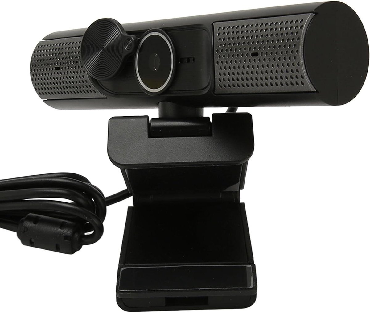 HD Webcam - PC Camera - Online Vergaderen - Ingebouwde Microfoon Speaker - 2K Resolutie - Zwart