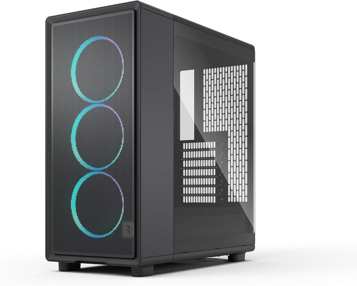 Gaming PC Behuizing - Mid Tower Casing - Component Bescherming - Mesh Frontpaneel - GPU tot 372mm - Zwart RGB