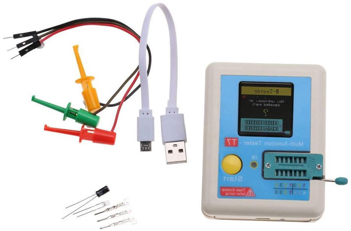 Transistor Tester - Component Analyzer - Elektronica Testen - Grafisch Kleurendisplay - 160x128 TFT - Blauw