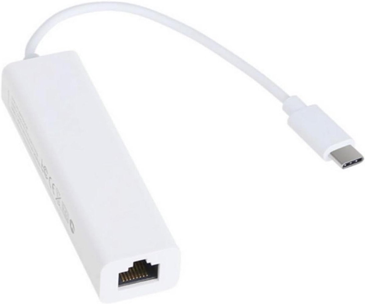 Netwerkkaart Hub - USB Middelpunt - Stabiel Internet - 3 USB 2.0 Poorten - 8.5 x 2.4 x 1.6 cm