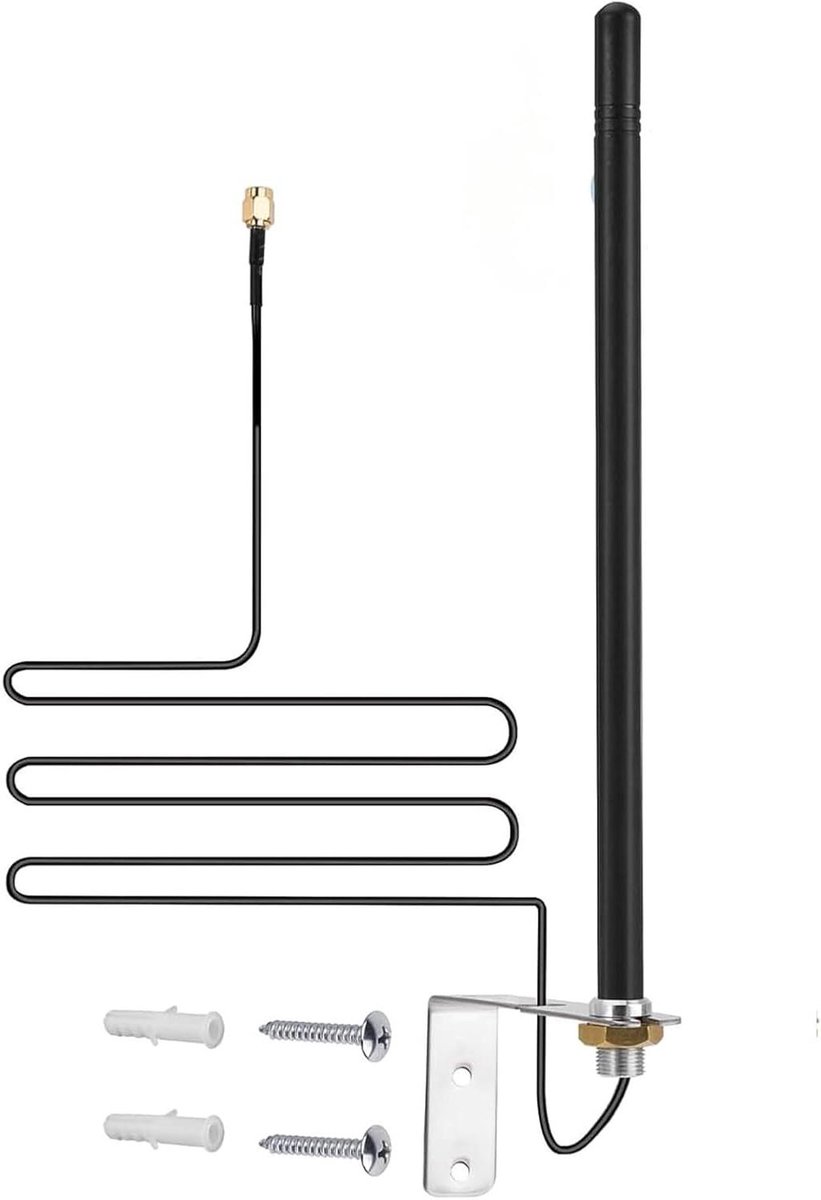 LoRa Antenne - Draadloze Versterker - Signaalbereik Vergroten - Omnidirectioneel 8dBi - 2 Meter Kabel - Zwart