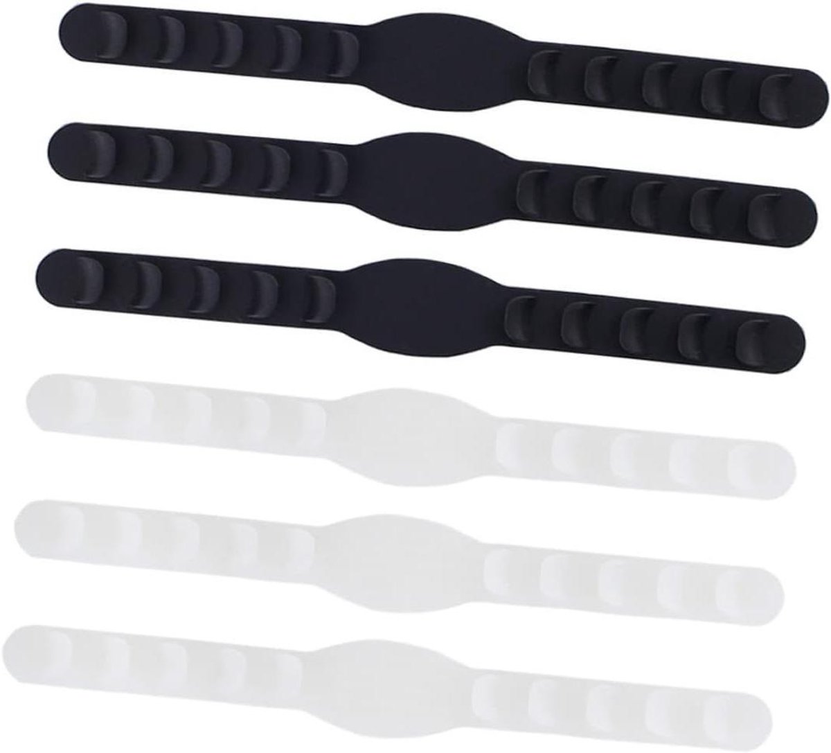 Masker Hangers - Oorsteun Flexibel - Comfortabel Dragen - Verstelbaar Ontwerp - 6 Stuks - Zwart Transparant