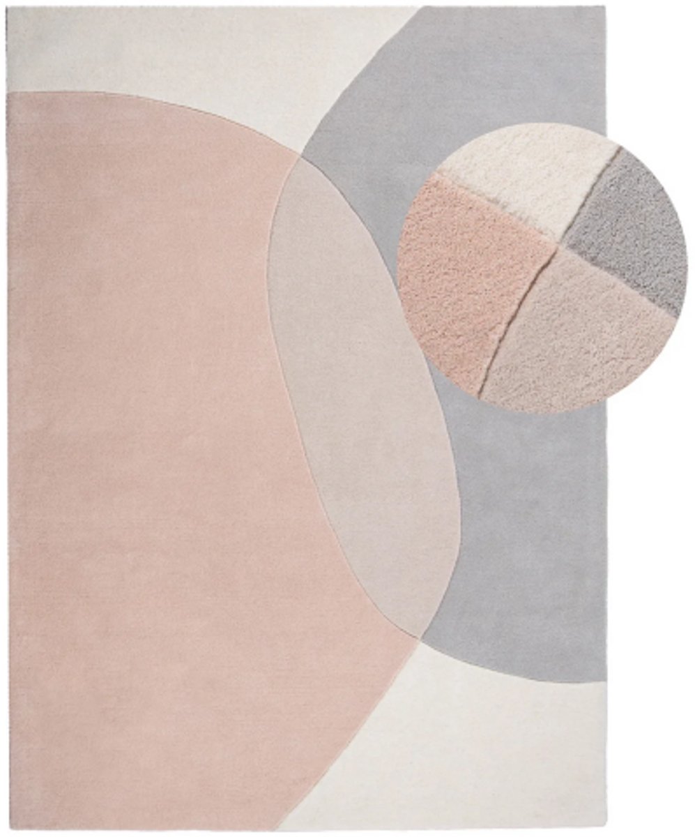by fonQ Blossom Vloerkleed - Blush roze/Beige - Rechthoekig - 160 x 230 cm