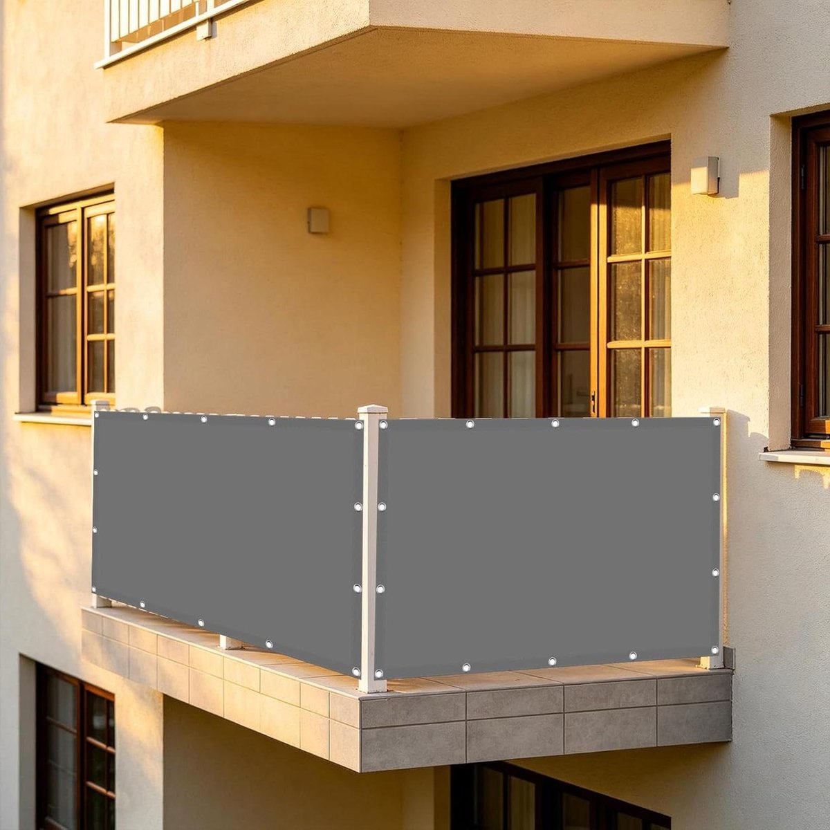 Balkonomranding - Privacy scherm - Inkijk weren - Weerbestendig polyester - 180 x 500 cm -