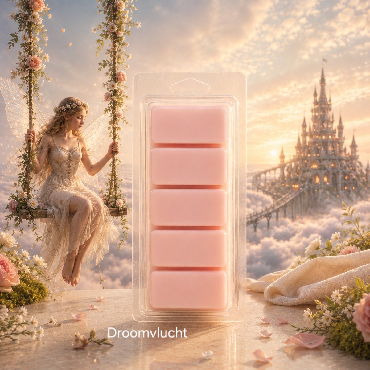 Waxmelts Droomvlucht - Snapbar - 55 gram - Sojawas - Handmade - Dierproefvrij - Vegan - Huisparfum - Voor in geurbrander - Waxbrander - Geur in huis - Wax melt - Geurkaars - Parfum
