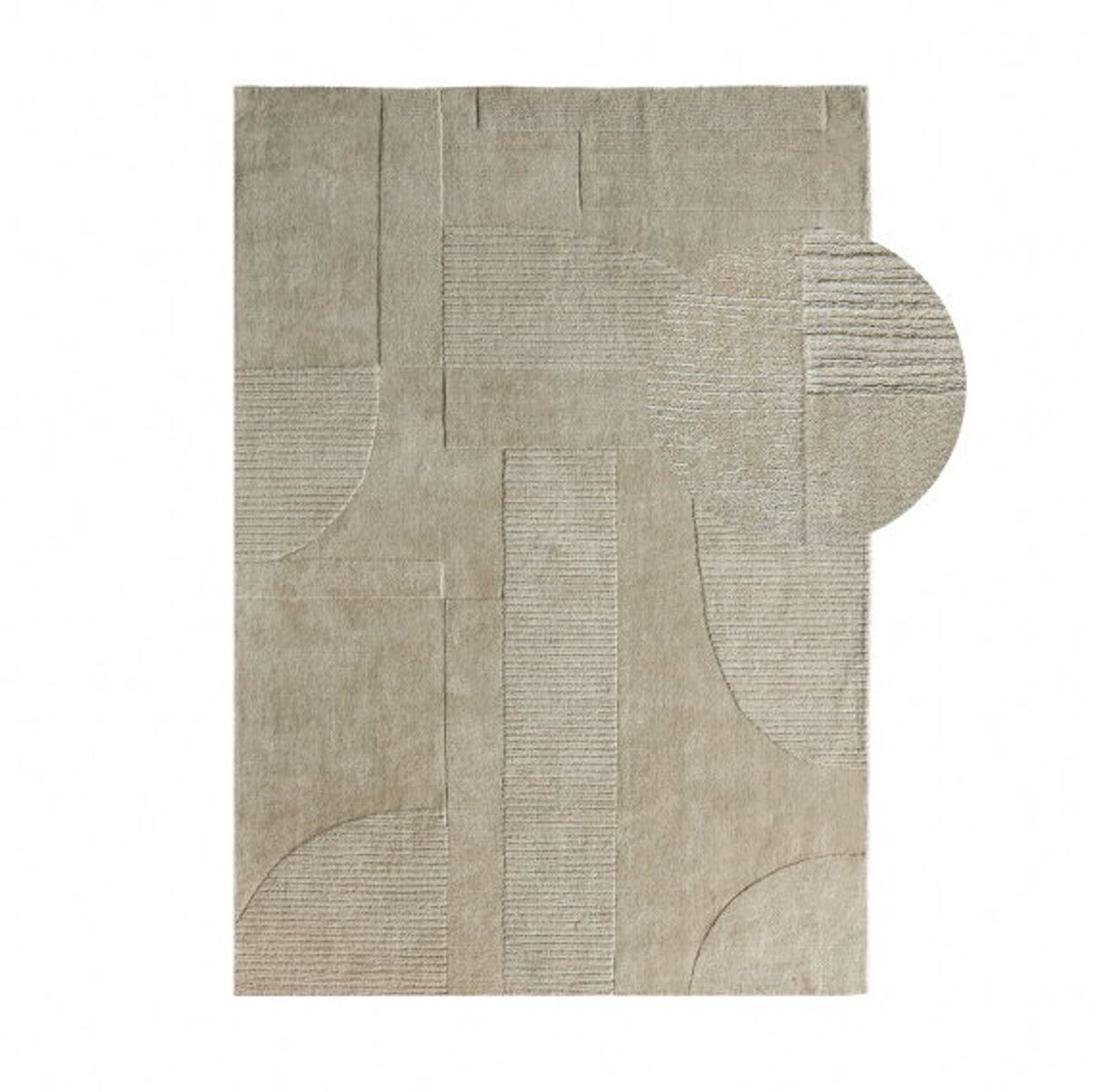 by fonQ Shapes Vloerkleed - Sage groen - Rechthoekig - 160 x 230 cm