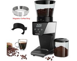 VIEMAE Koffiemolen elektrisch - Bonenmaler - Professioneel - 30 instellingen - Met magnetische ring - Barista - Espresso - Koffie