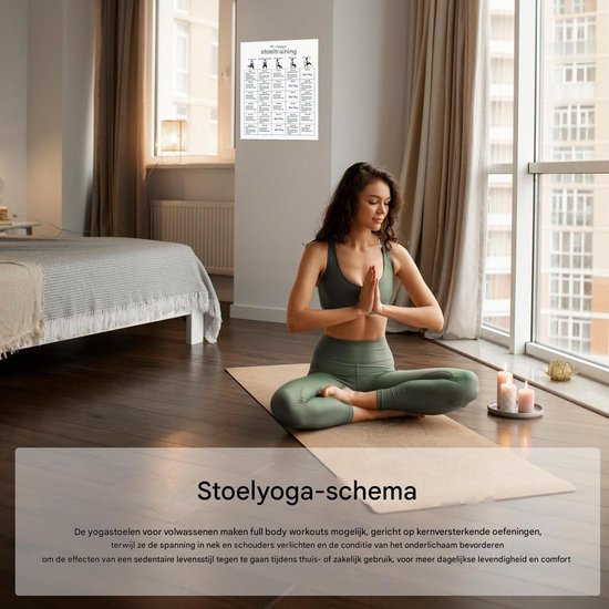 Stoelyoga Kaarten - Fitness Planners - Dagelijkse Welzijn - Geleide Houdingsondersteuning - 6 Stuks - Gekleurd — afbeelding 5