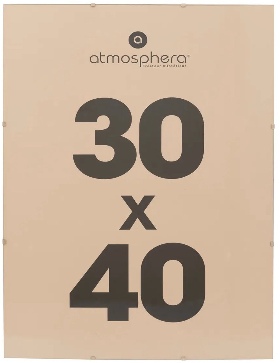 Atmosphera Fotolijstje zonder rand - voor 30 x 40 cm foto - mdf/kunststof - Het basic fotolijstje Transparant