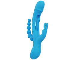 HoneyPlayBox - Trilux Kinky Vinger Rabbit Vibrator - Blauw