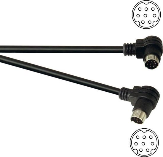 Mini DIN 8pins kabel - 1 meter | bol.com
