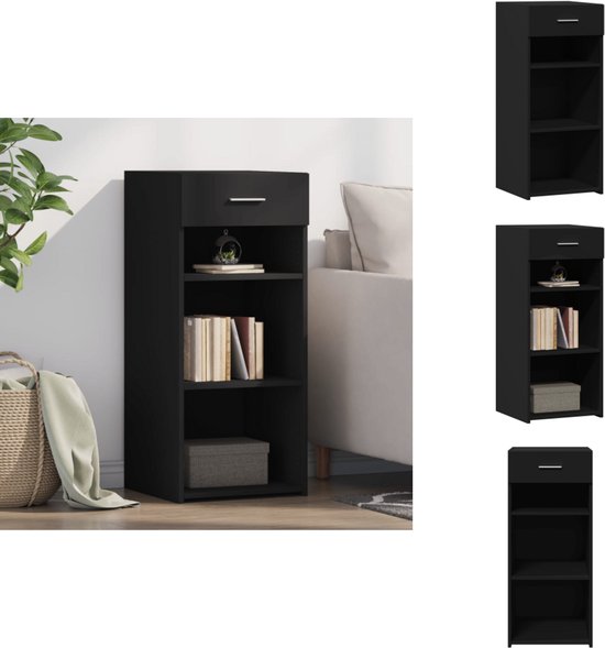 vidaXL Dressoir 100x36x60 cm bewerkt hout zwart